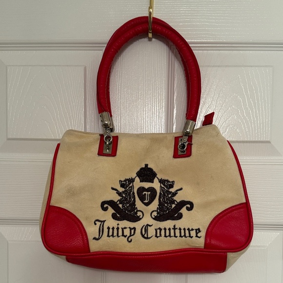 Juicy Couture Red and Beige Satchel - Picture 1 of 4
